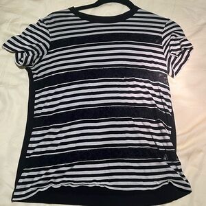 Comme des Garcons Black and White Striped Tee